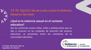 Campaña 14 de Agosto Día Oficial de Lucha contra la Violencia Sexual en ...