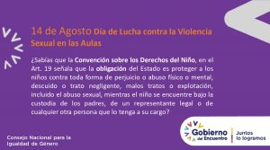 Campaña 14 de Agosto Día Oficial de Lucha contra la Violencia Sexual en ...