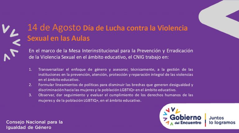 Campaña 14 de Agosto Día Oficial de Lucha contra la Violencia Sexual en ...