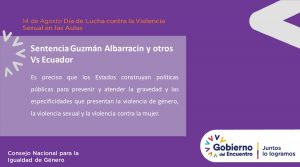 Campaña 14 de Agosto Día Oficial de Lucha contra la Violencia Sexual en ...